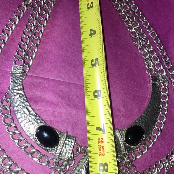 Chain link BoHo statement necklace - Picture 3 of 4